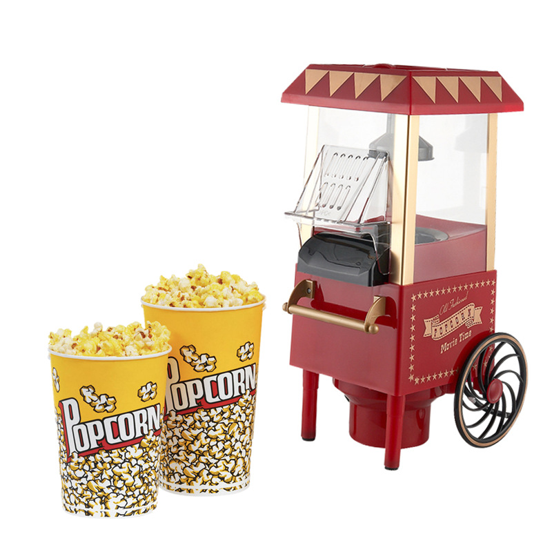 厂供应家用小型膨化食品电动爆米花机足球款老爷车火箭款外贸定制