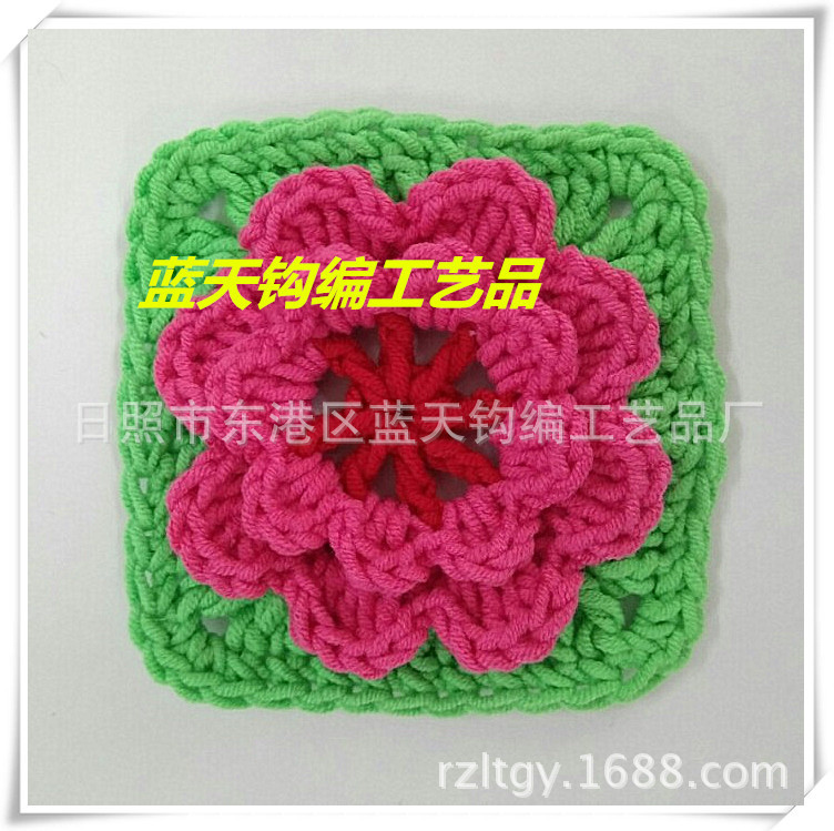 供应手勾花、手工钩花，手工钩织毛线花朵