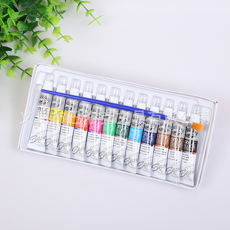 En stock pintura de piedra de cerámica para niños pintura de uñas arte DIY pintura de arte 12 colores 6ml pintura acrílica traje