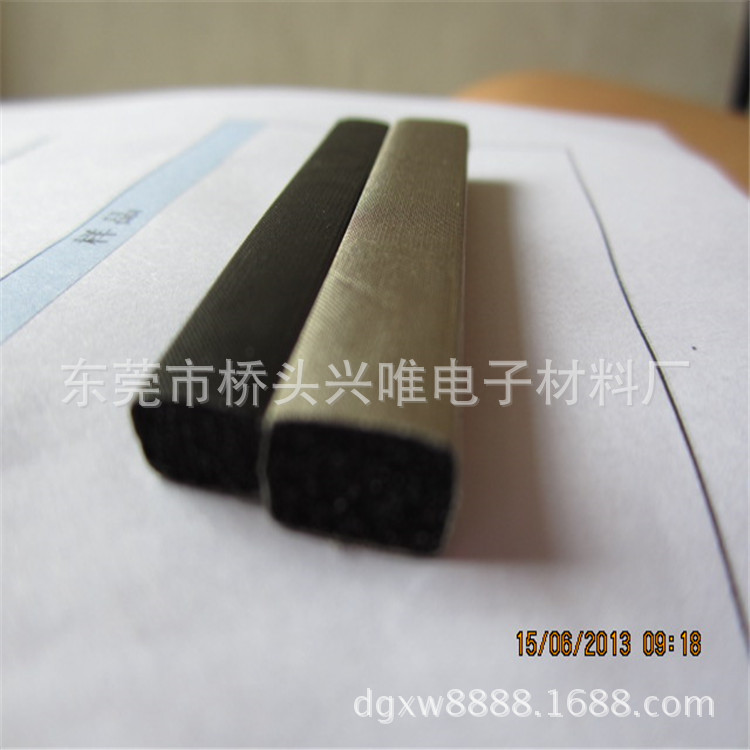 厂家直销防火导电泡棉 阻燃导电自粘棉 布包棉导电长条