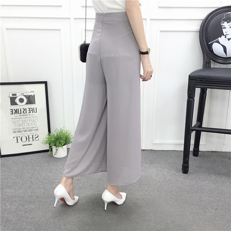 速卖通外贸女装欧洲站亚马逊休闲裤雪纺阔腿裤