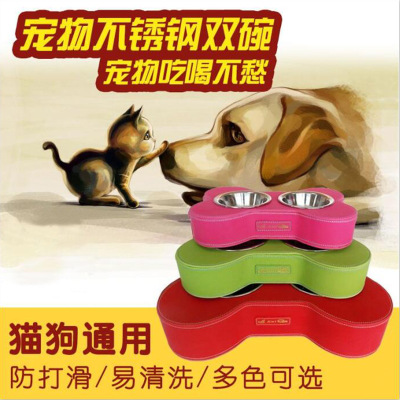 Explosive money 2017 new pattern Bone Dog bowl high quality environmental protection durable Cats and dogs Dishes Pet Bowl One piece On behalf of