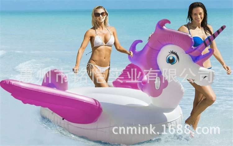 Новый цветной надувной единорог-основание для воды, надувная летающая лошадь для воды, надувной плавающий ряд, радужный небесный конь