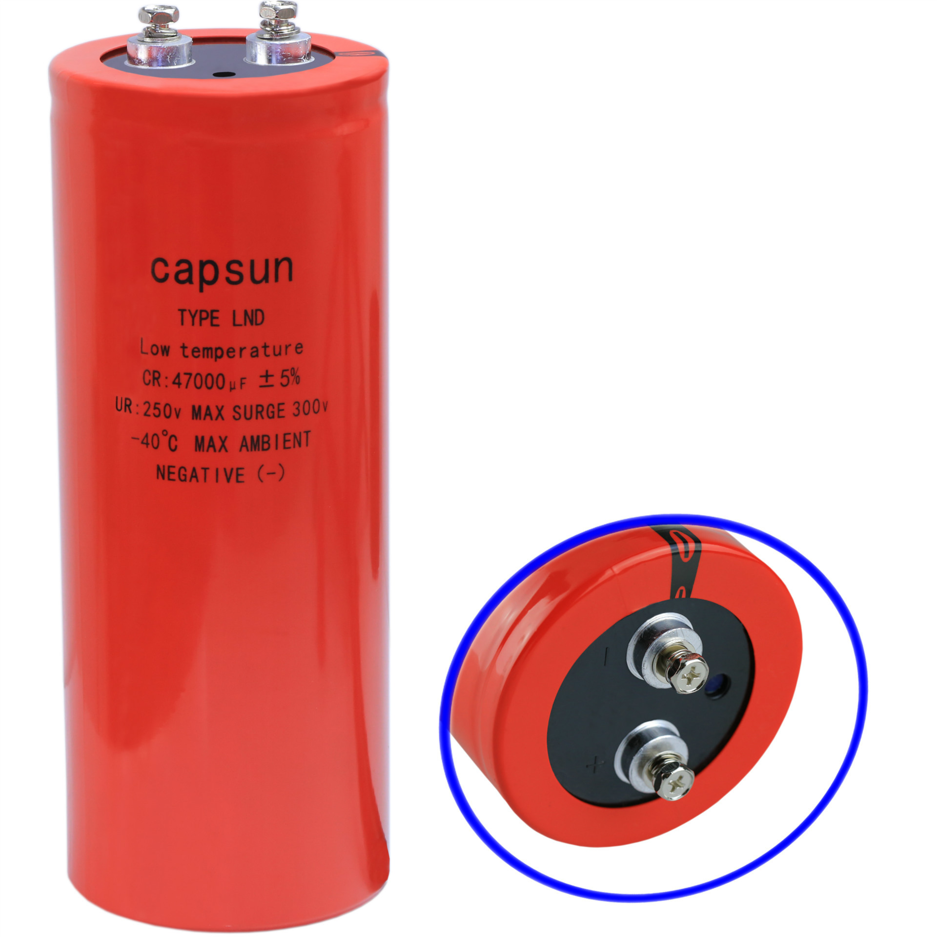 低温铝电解电容器47000uf250V 零下55度电容器内部电解液不结冰