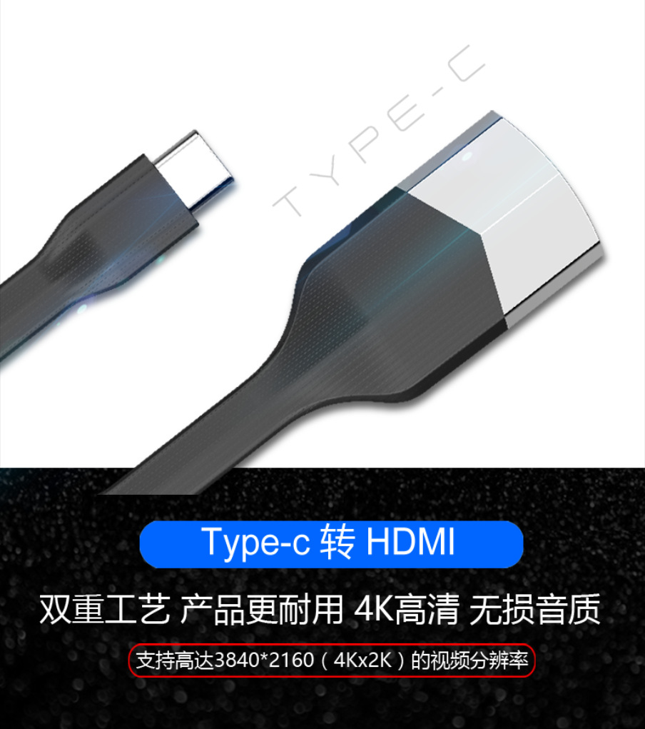 Type-C USB-C turn HDMI adapter Zinc alloy process Mobile access television