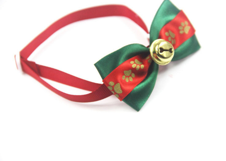 Casual Ribbon Christmas Color Block Polka Dots Bowknot Pet Accessories display picture 22