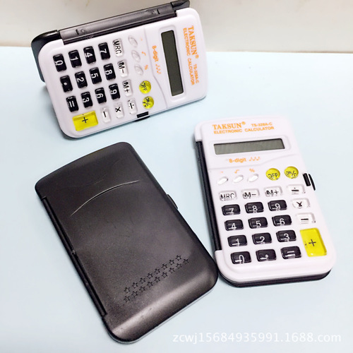Wholesale flip cover student color mini cute calculator portable pocket calculator