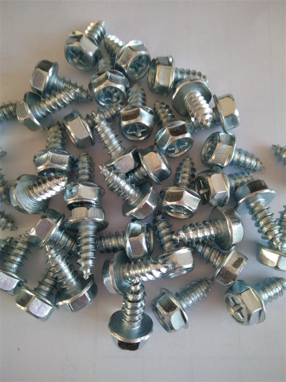 厂家直销外六角十字法兰自攻螺丝5*10，加硬8.8级镀锌