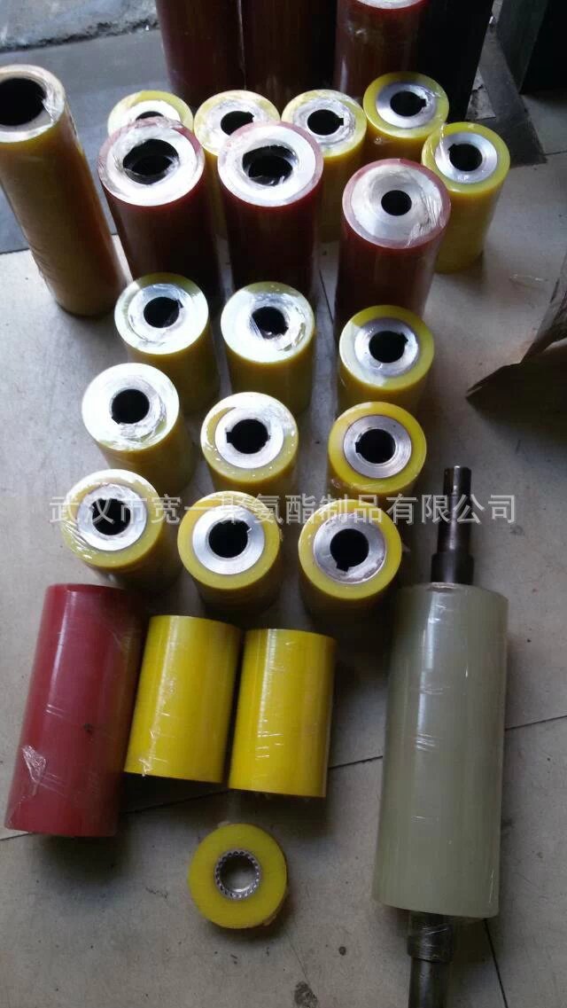 武汉包装机械设备用聚氨酯胶轮包胶，铁轮包胶，胶轮加工