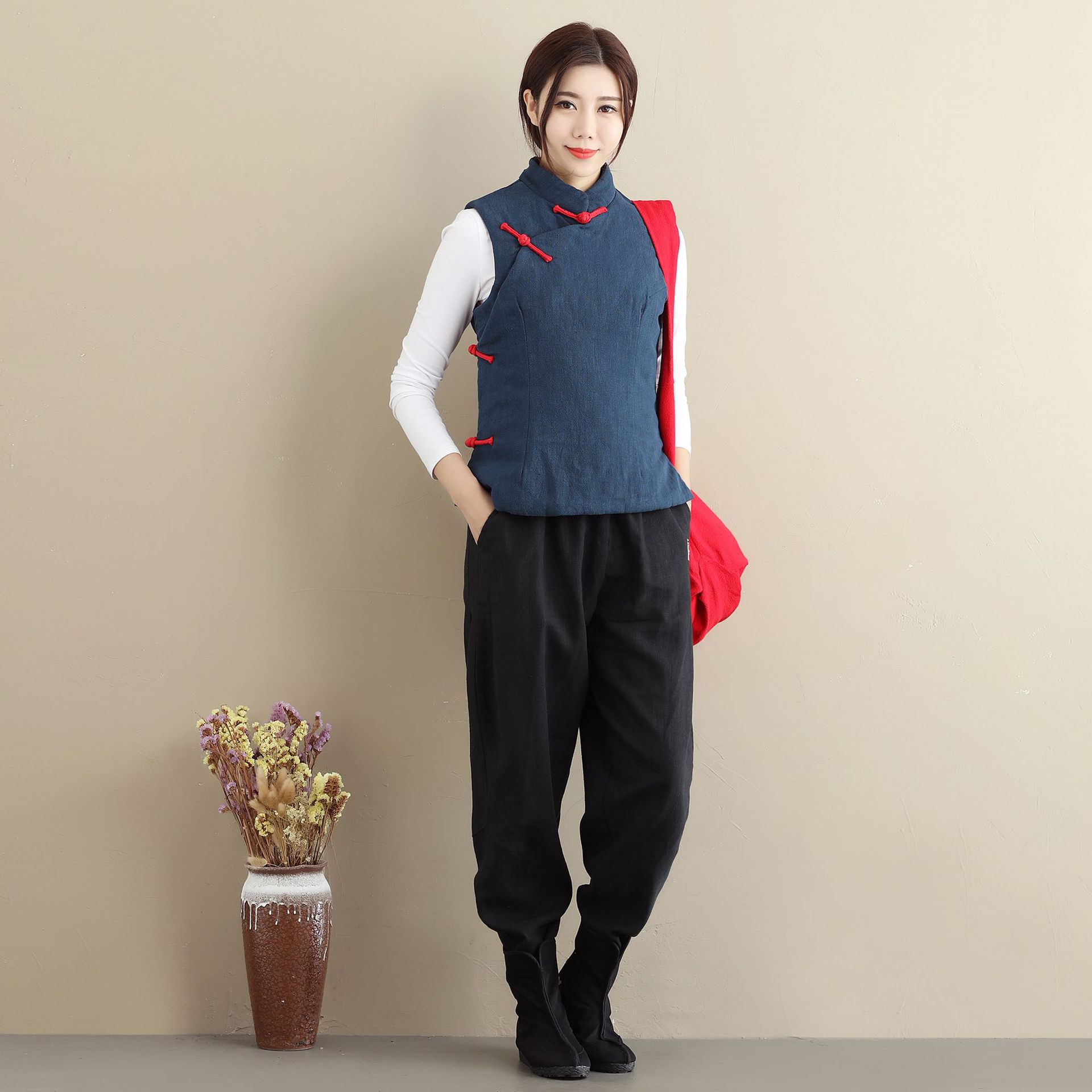Gilet femme ASAYOU en Coton et lin - Ref 3318112 Image 8