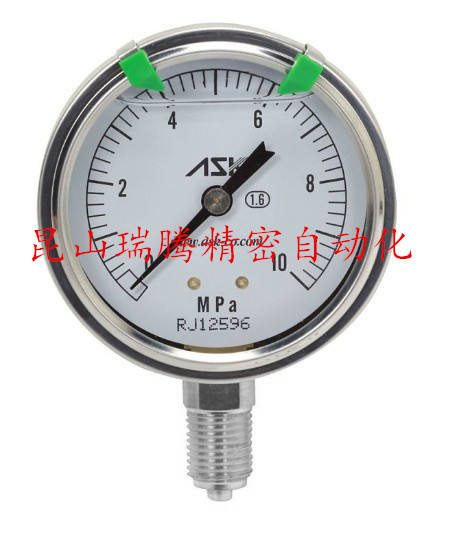 ASK甘油压力表 OSG-AT-G1/4-60x10MPa 不锈钢压力表