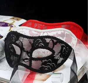 Party Sexy Transparent Lace Eye Mask for Masquerade Halloween Makeup Dance