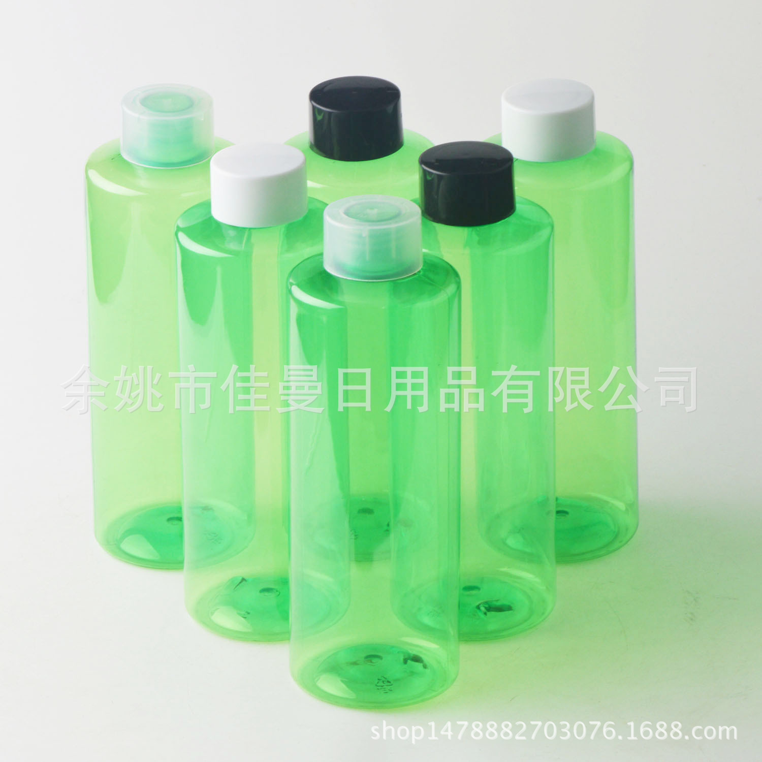 500ml毫升双层旋盖瓶PET塑料瓶拧盖瓶配内塞瓶空瓶子精油分装瓶