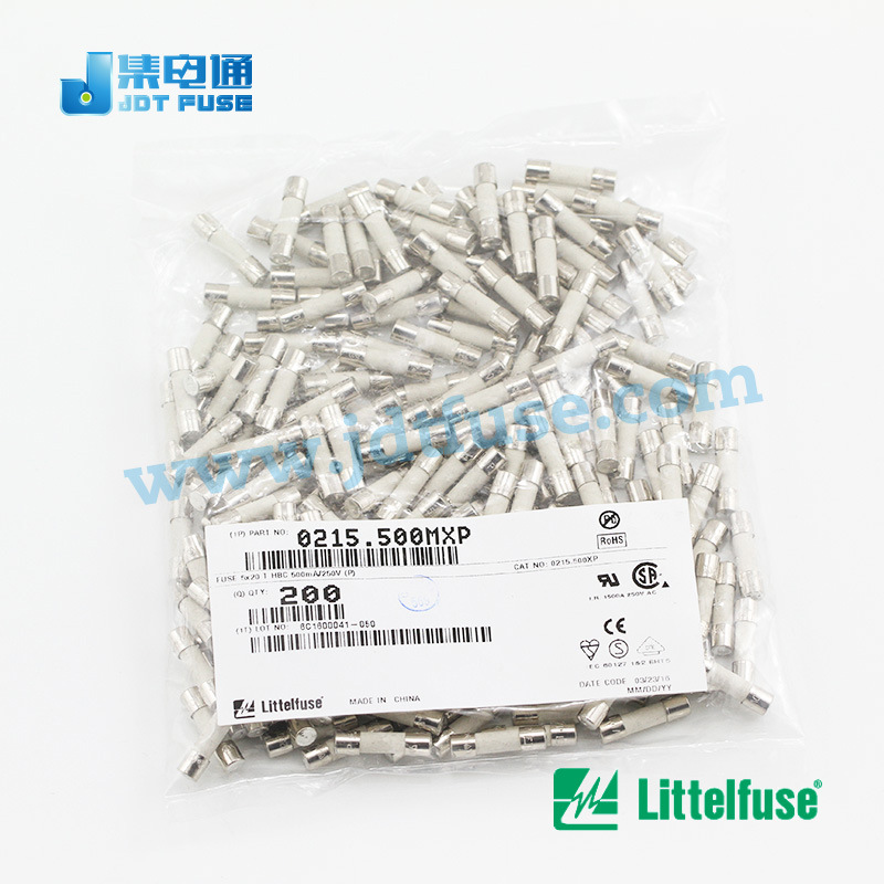 单帽0215.500HXP力特Littelfuse 代理商 5×20陶瓷管保险丝0.5A
