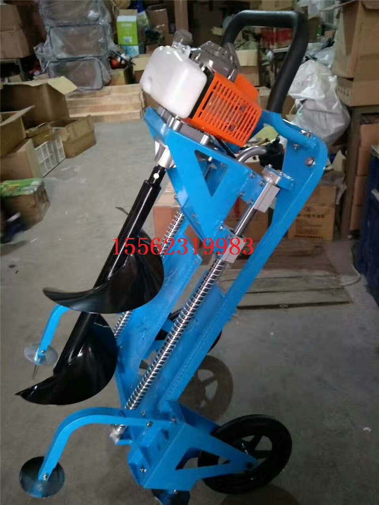 两冲程汽油机植树双人挖坑机 轻便式汽油打孔机价位