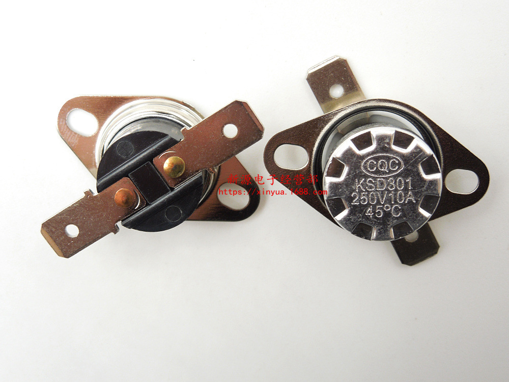 KSD-301 突跳式温控器 温控开关 温度开关 250v 常闭 45度 45°C