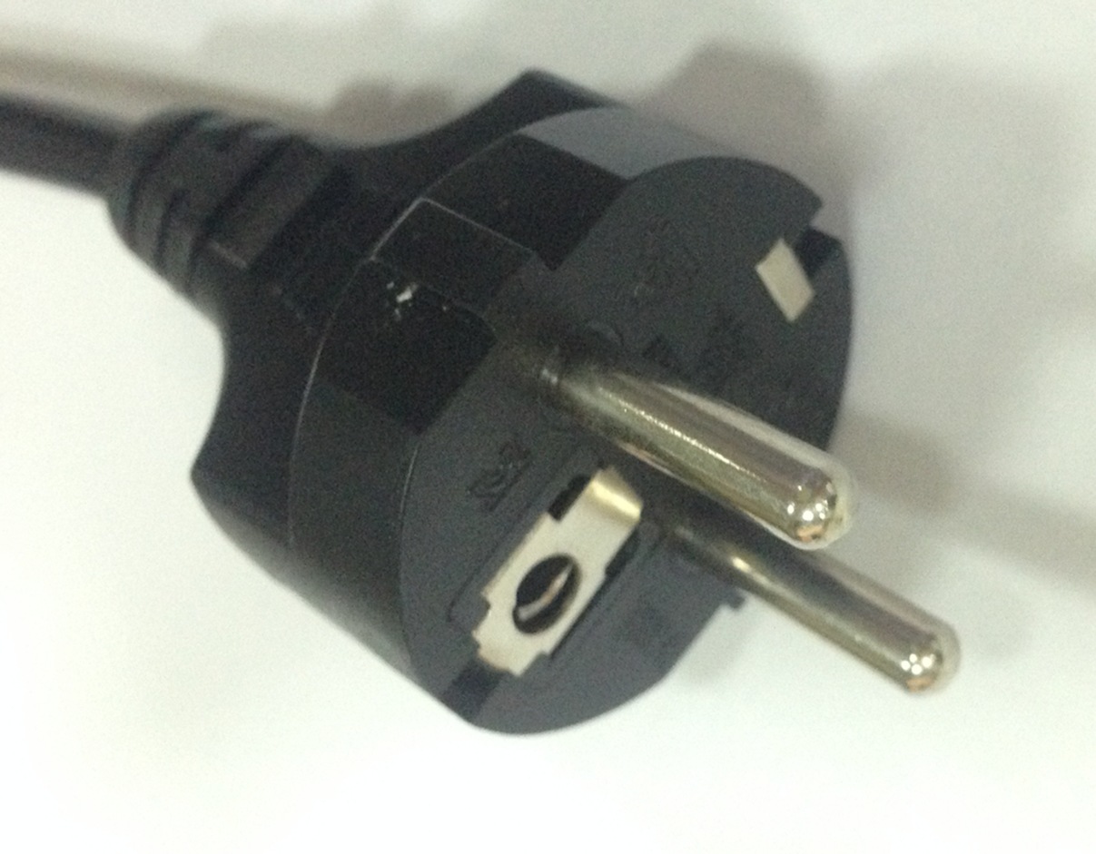 法国头，烟斗插，两圆一洞，欧规直插，VDE三插配H05RR-F,H05VV-F