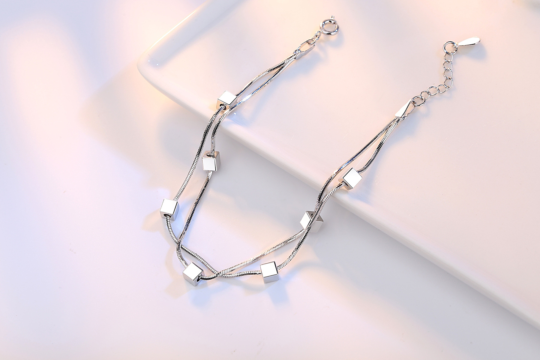 Bracelets Classification Simple Style Square Star Copper Plating Bracelets