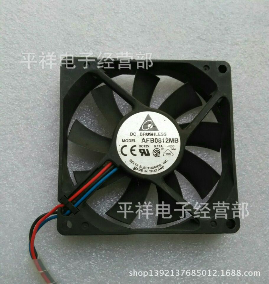 台达 AFB0812MB 8015 12V 0.17A 8CM 8厘米 3线静音 CPU 机箱风扇