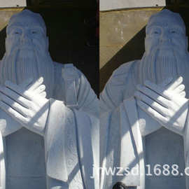 芝麻白石材名人雕像图片大全 名人半身像厂家 石刻人像雕塑价格