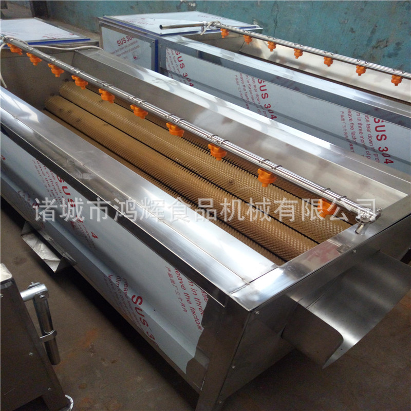 诸城清洗机厂家 批发现货土豆清洗机 红薯去皮清洗机毛刷清洗现货