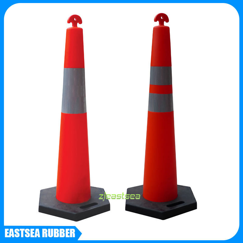 厂家供应 1150MM塑料诱导锥 红白警示柱 柱式塑料警示诱导标