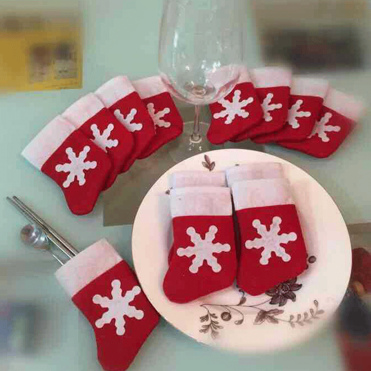 厂家直销圣诞刀叉套圣诞刀叉袋 圣诞用品圣诞餐具套圣诞桌面装饰