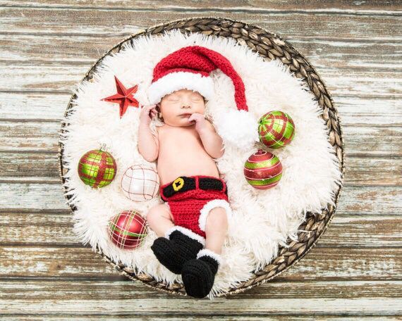 Baby Girl's Baby Boy's Basic Christmas Hat Pleated Wool Cap display picture 2