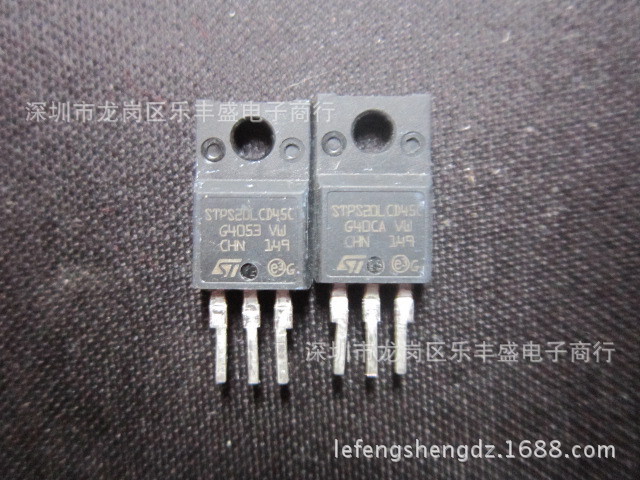 STPS20LCD45C 拆机ST TO-220F 肖特基二极管 20A 45V