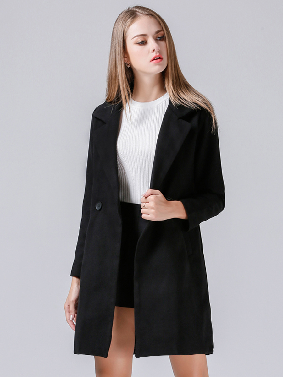 fashion mid-length thick woolen coat   NSJR33417