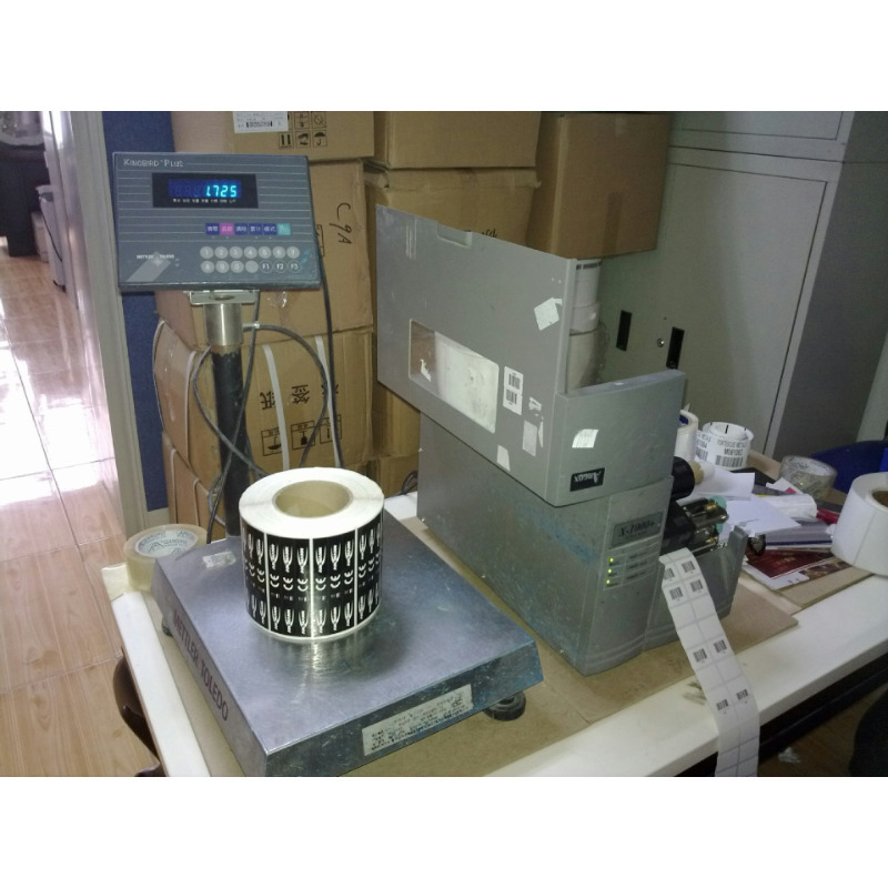 非标印制艾利丹尼森FASSON-100*48单排R22拼,K线特利多电子秤标签