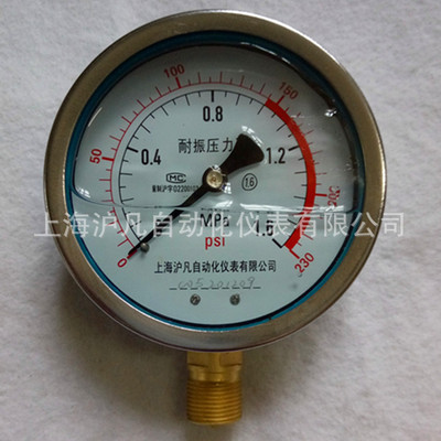 厂家直销 YN100 耐震压力表 充油 抗震防振 液压表 油压表 船用表