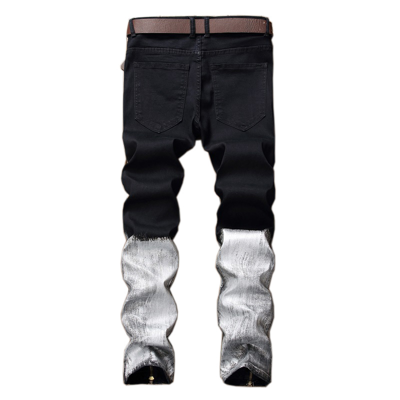 Pantalon jean coupe droite zipper  - Ref 3425808 Image 3