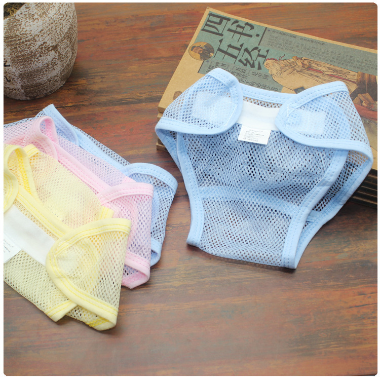 Gluing ventilation Mesh baby Underwear Super soft Diaper pants Infants Mesh ventilation Pocket diapers Pull pants