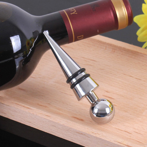 Cross-border direct supply metal wine stopper round head steel ball zinc aluminum alloy wine stopper wine preservation wine bottle stopper wholesale