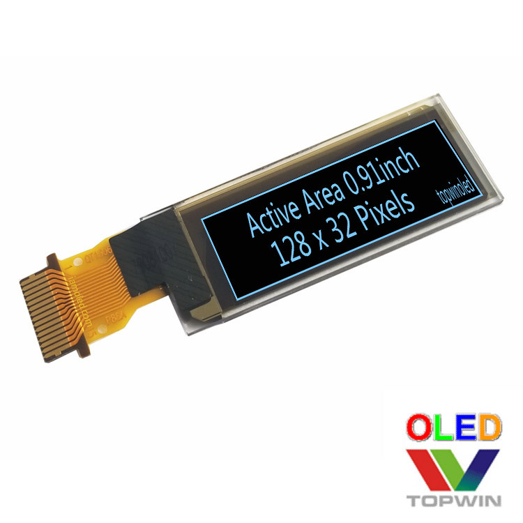 0.91寸蓝光0.91寸蓝色0.91英寸oled接插方式0.91英寸15pin脚定制