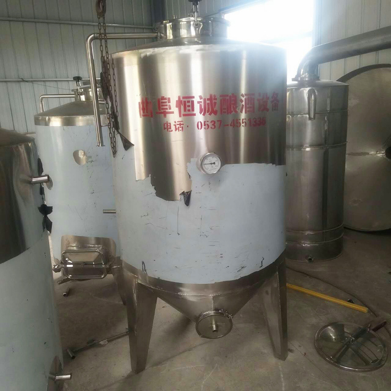 斜錐底發酵罐 500L小型果酒發酵罐 304不鏽鋼恒溫發酵設備