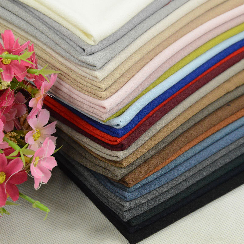 270g加厚TR涤棉乱麻雪纺梭织混纺面料 现货批发