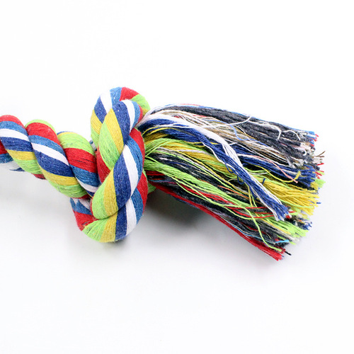 Pet Double Knot Candy Cotton Rope Toy Dog Molar Teeth Cleaning Rope Toy Dog Bite Rope Teeth Cleaning Training Can Be Wholesale