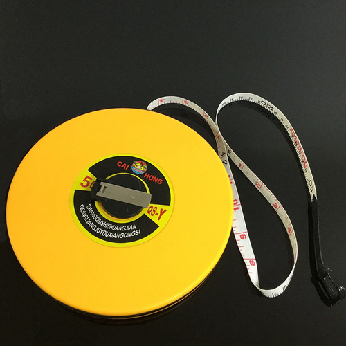 Hand-operated measuring tape, ABS fiber disc leather tape, engineering surveying tape, waterproof super tough tape