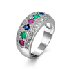 Accessory, jewelry, zirconium, ring with stone, European style, Amazon, wish, micro incrustation