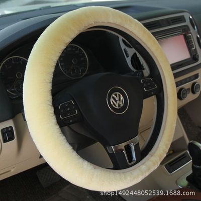 厂家直销冬季羊绒羊毛汽车方向盘套方向盘把套毛绒冬季 汽车把套