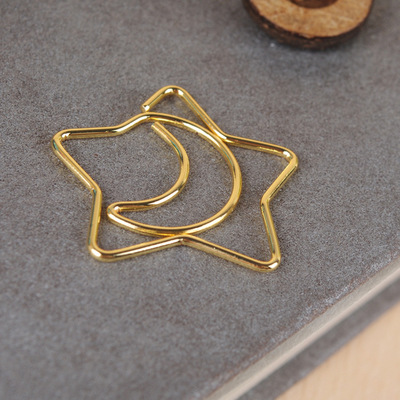 goods in stock Special-shaped Paperclip colour electroplate golden originality Paperclip lovely star Paperclip Manufactor