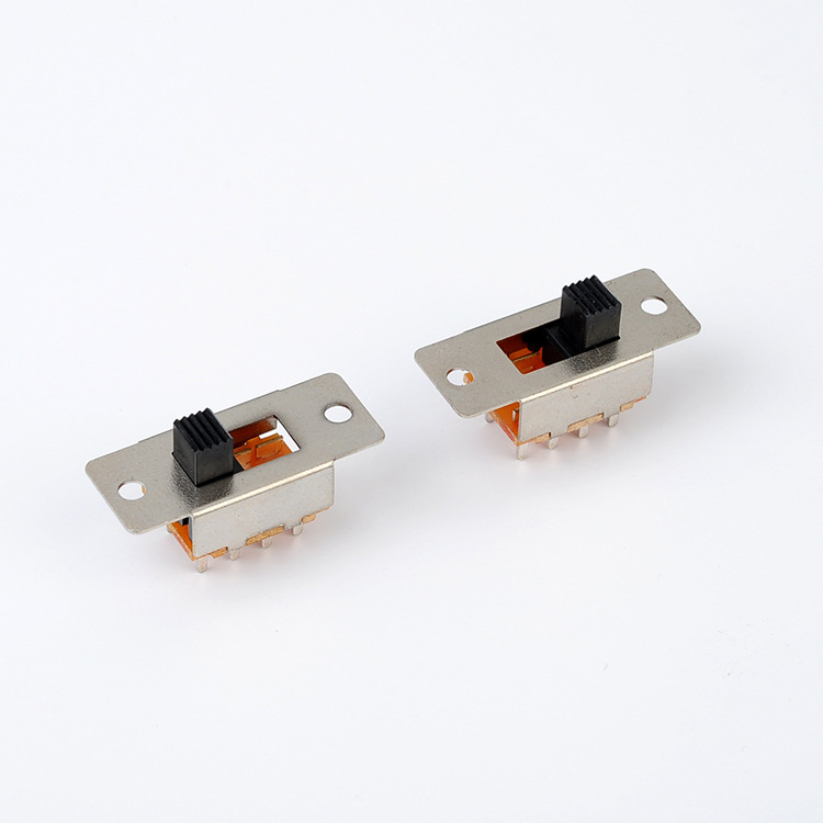 供应双极双位拨动开关 SS-22L24 两排两档滑动开关 可订制