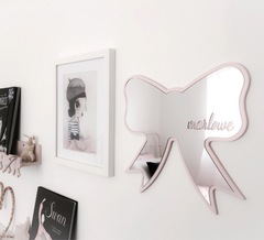 Wholesale Nordic wooden swan snow mountain butterfly heart bat children's room home decor Akka mirror