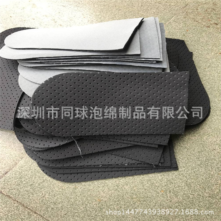 涤纶布贴合 5MM打孔透气海绵复合布 双层保暖布汽车座垫面料