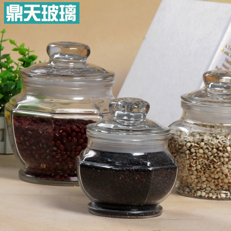 透明玻璃储物罐五谷杂粮防潮密封罐家用泡菜坛子可定制