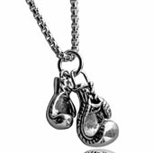 Collier En Acier Inoxydable Avec Pendentif Combiné Haltère Et Haltères display picture 24