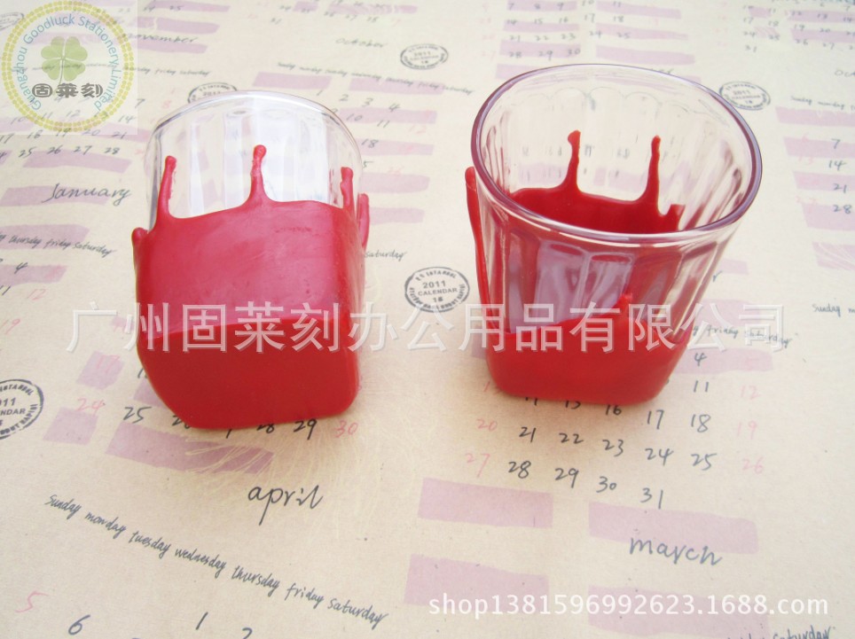 厂家供应火漆蜡蜡杯 火漆蜡杯子封底 多色腊片封蜡蜡杯红色火漆