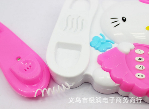 Infant and toddler early education puzzle, luminous music KT cat telephone, cute jingle cat street stall hot selling toys wholesale